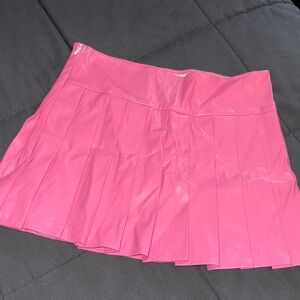 Pink Pleated Women's Skirt